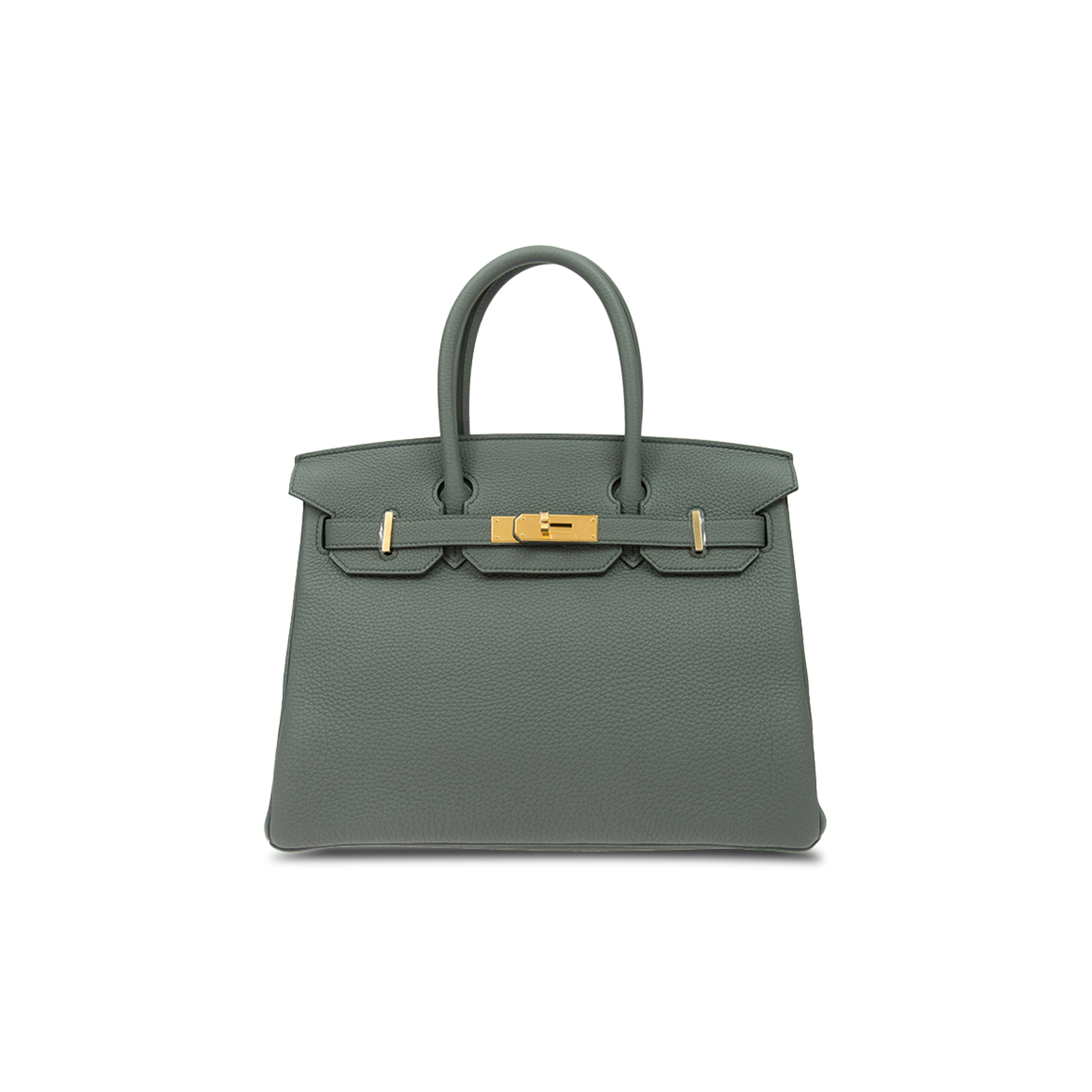 HERMES BIRKIN 30 EPSOM LEATHER BIRKIN GREEN GOLD BUCKLE HIGH END BAG BK3063TGGP4296 (30*23*15cm)